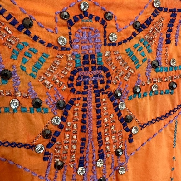 Destined To ROAR Button Up Shirt Rhinestone Pearl Snap Button XL Western Cowgirl - Picture 14 of 16